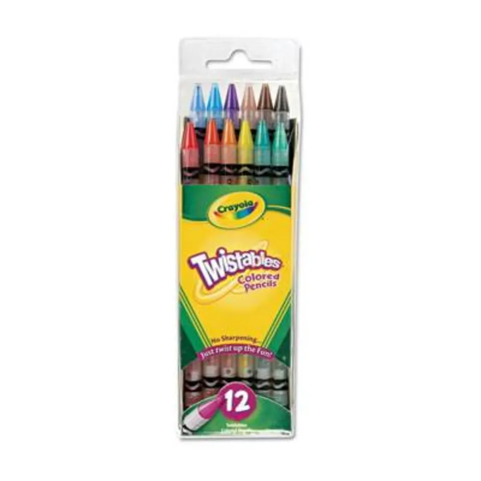 LAPICES DE COLOR TWISTABLES CRAYOLA DE 12 UNIDADES