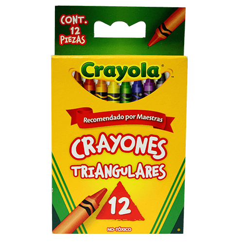 CRAYONES TRAINGULARES DE CERA CRAYOLA 12 UNIDADES