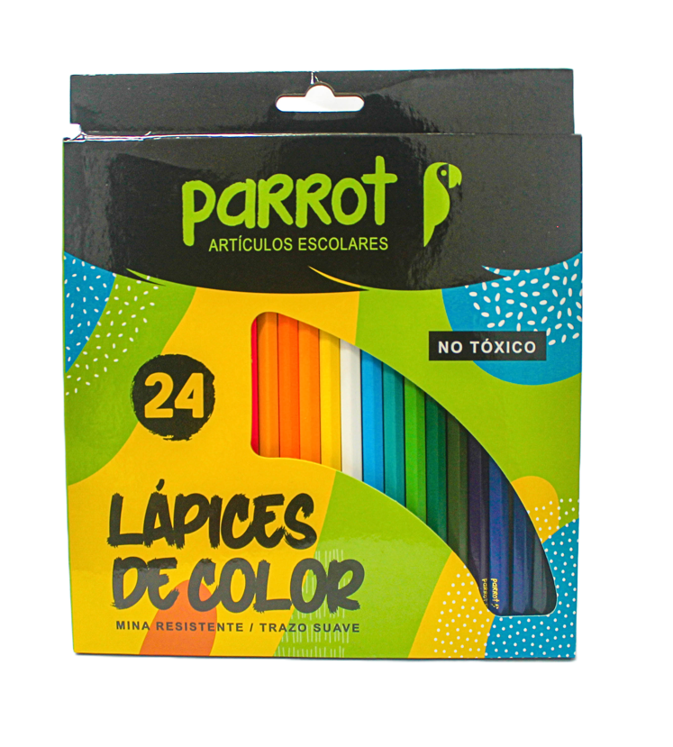 LAPIZ DE COLOR PARROT LARGOS 24 U.