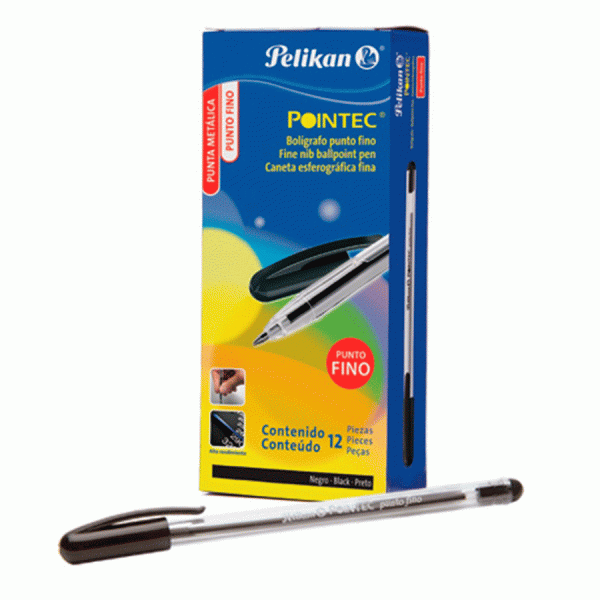 BOLIGRAFO POINTEC NEGRO 2 UND PELIKAN