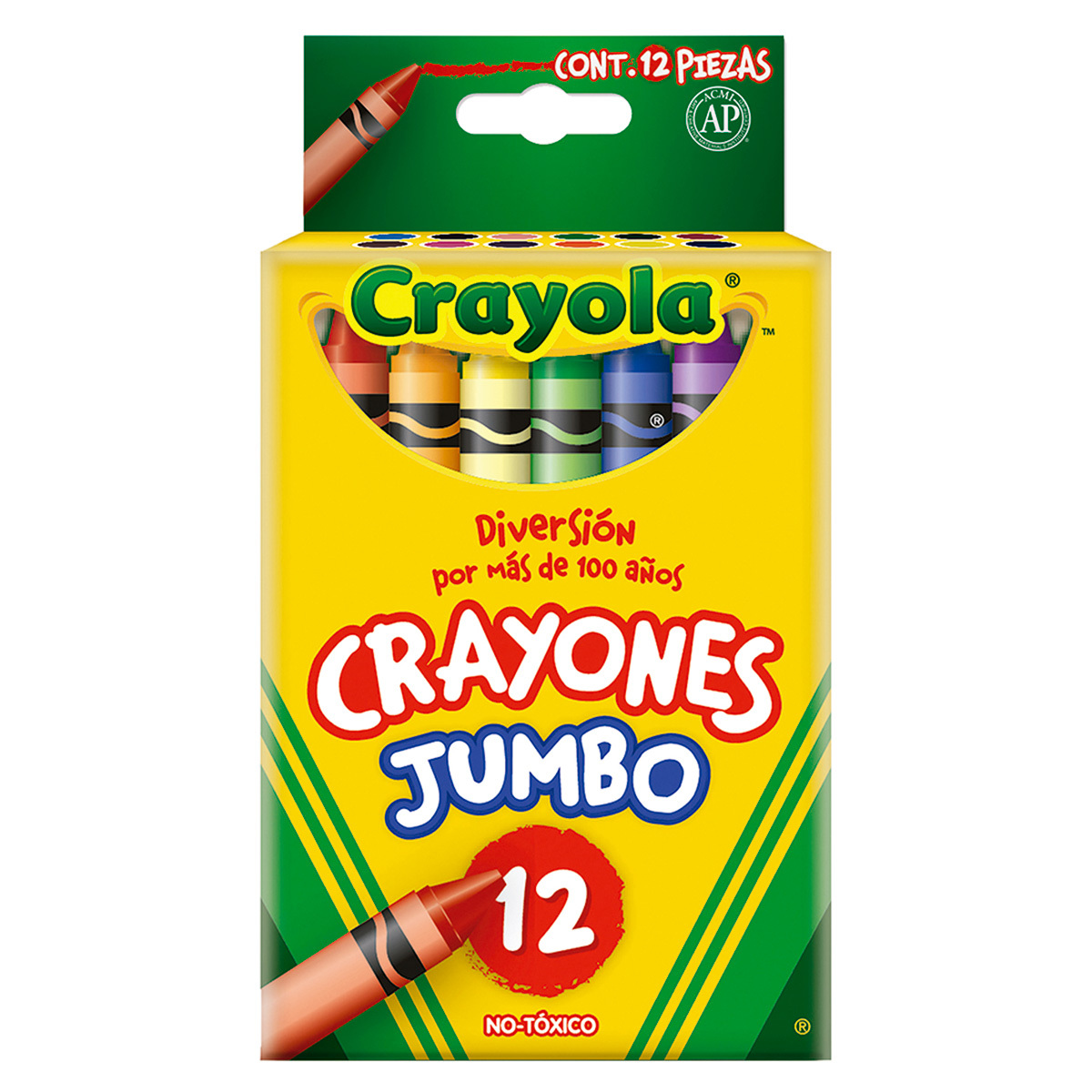 CRAYONES JUMBO DE CERA CRAYOLA 12 UNIDADES