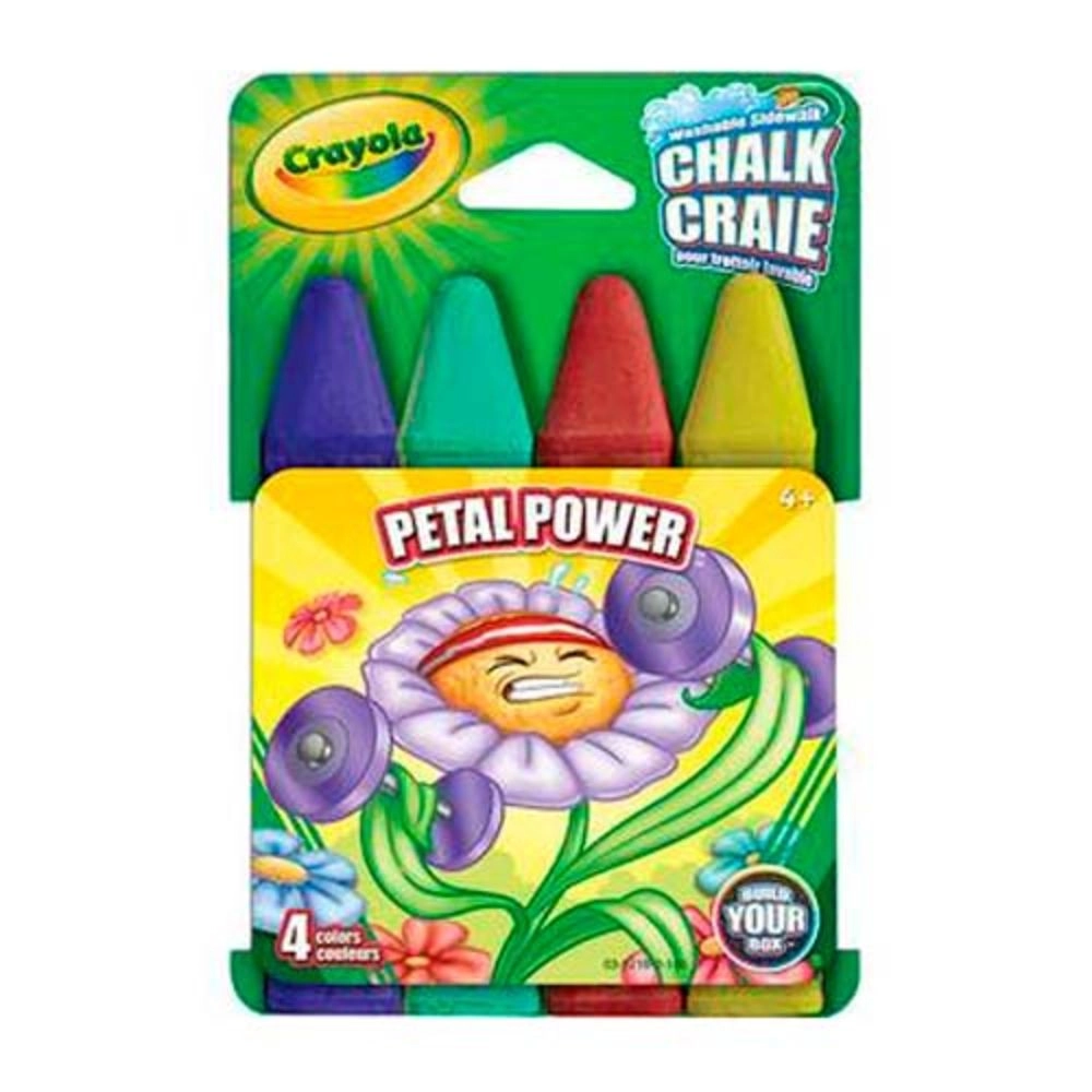 CHALK BYB PETAL POWER 4CT/12PK CRAYOLA