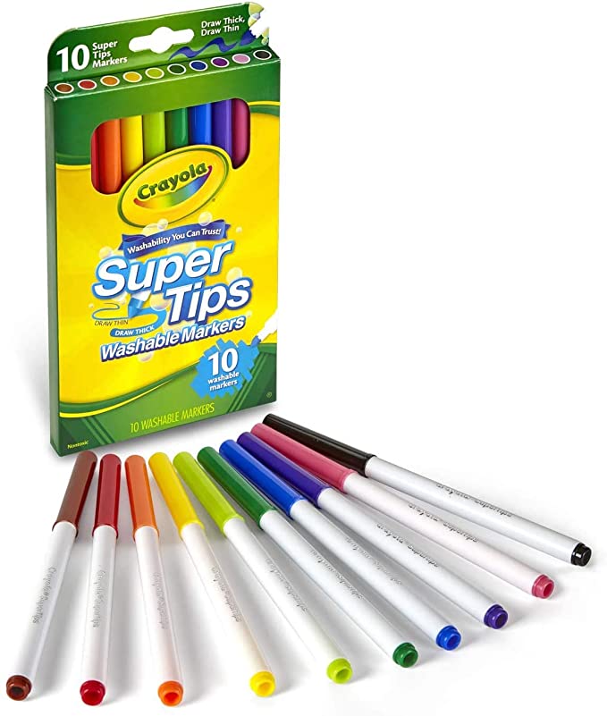 PLUMONES DELGADOS CRAYOLA DE 10 UNIDADES