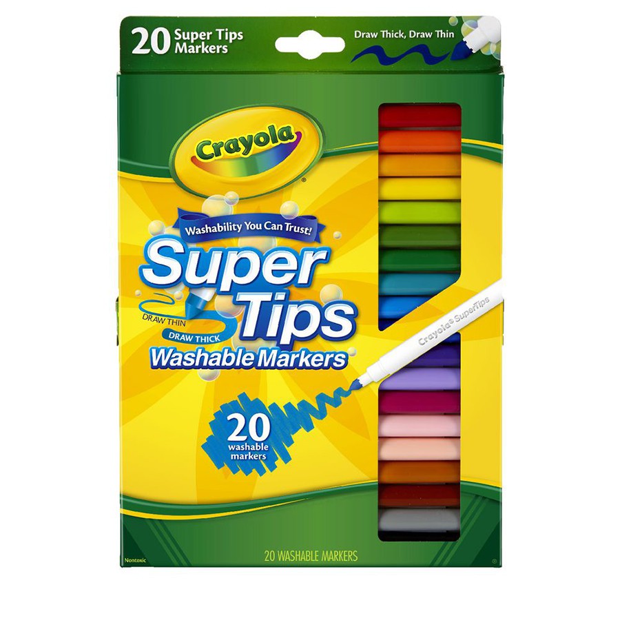 PLUMONES DELGADOS CRAYOLA DE 20 UNIDADES