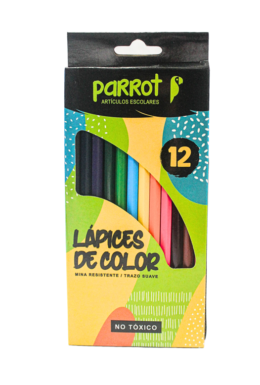 LAPIZ DE COLOR PARROT LARGOS BICOLOR 12 U.
