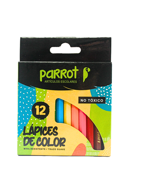 LAPIZ DE COLOR CORTO PARROT 12 U.VERDE