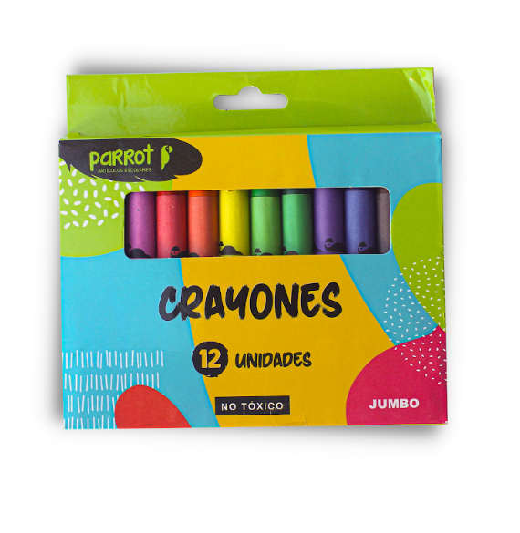 CRAYONES PARROT JUMBO 12 UND           