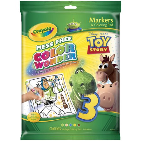 LIBRO DE COLOREAR CRAYOLA Y MARCADORES COLOR WONDER TOY STORY