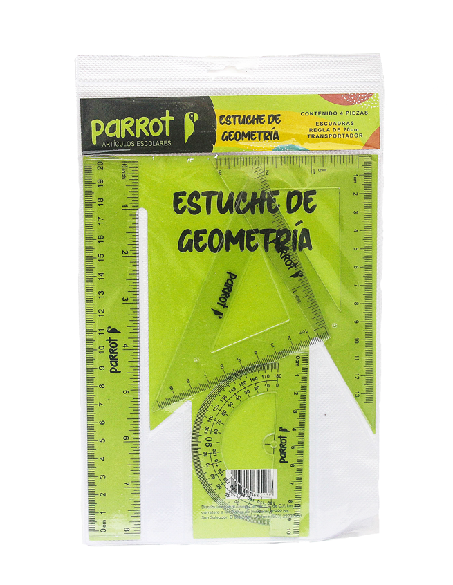 ESTUCHE DE GEOMETRIA PARROT DE 20CM