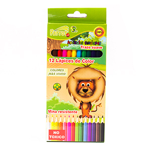 Lapices de colores parrot 12 largo