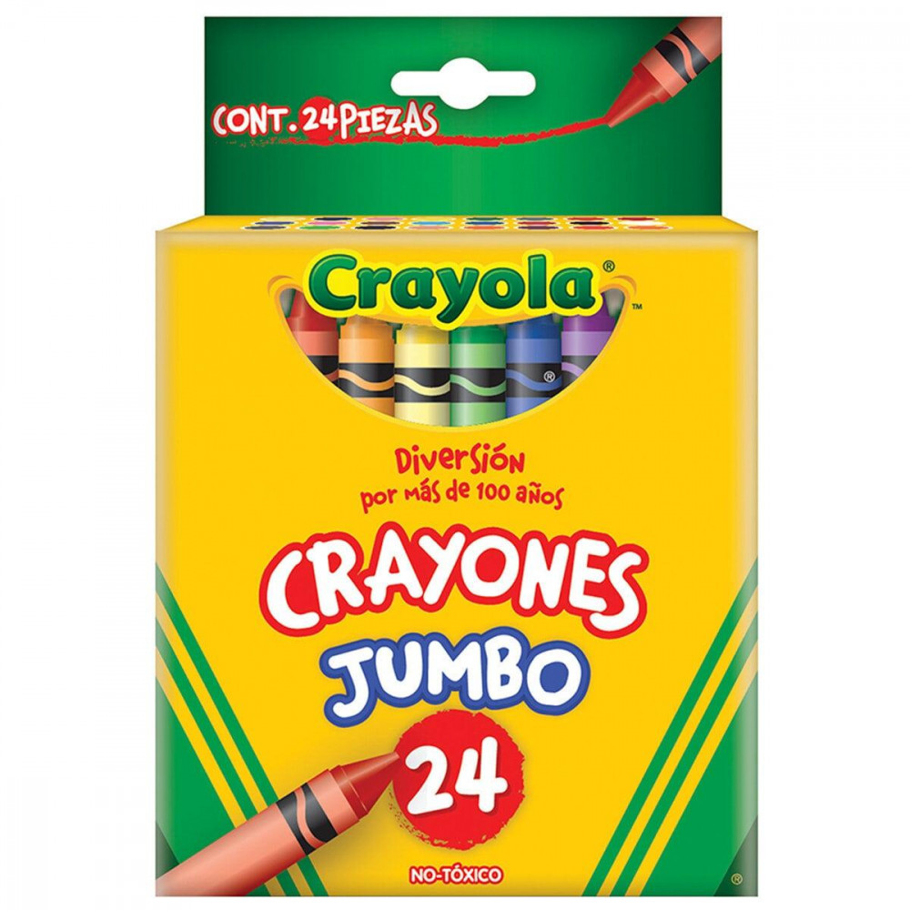 CRAYONES JUMBO DE CERA CRAYOLA 24 UNIDADES