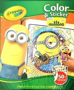 LIBRO DE COLOREO MINIONS CRAYOLA CON STICKERS